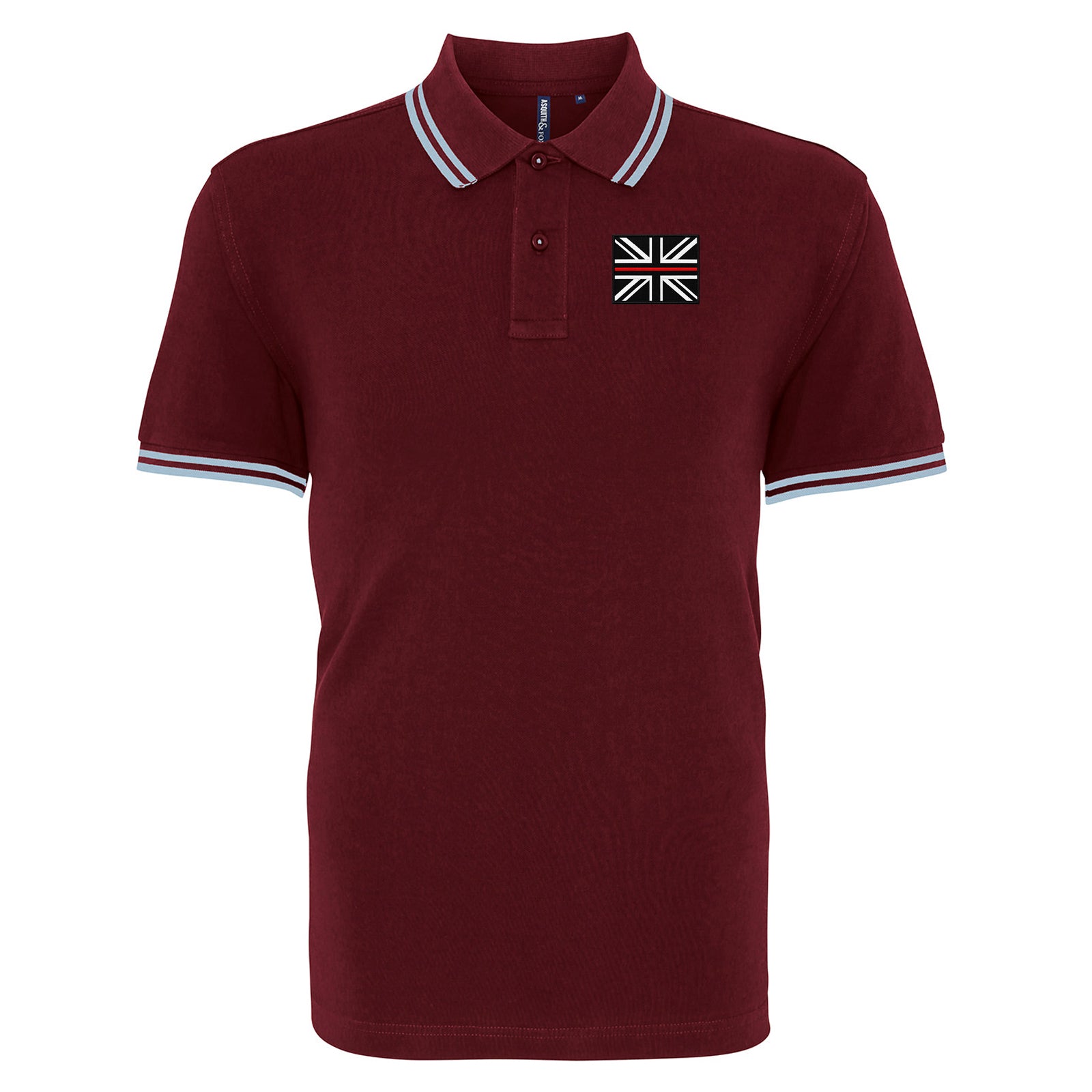 Thin Red Line Union Jack Tipped Polo Shirt
