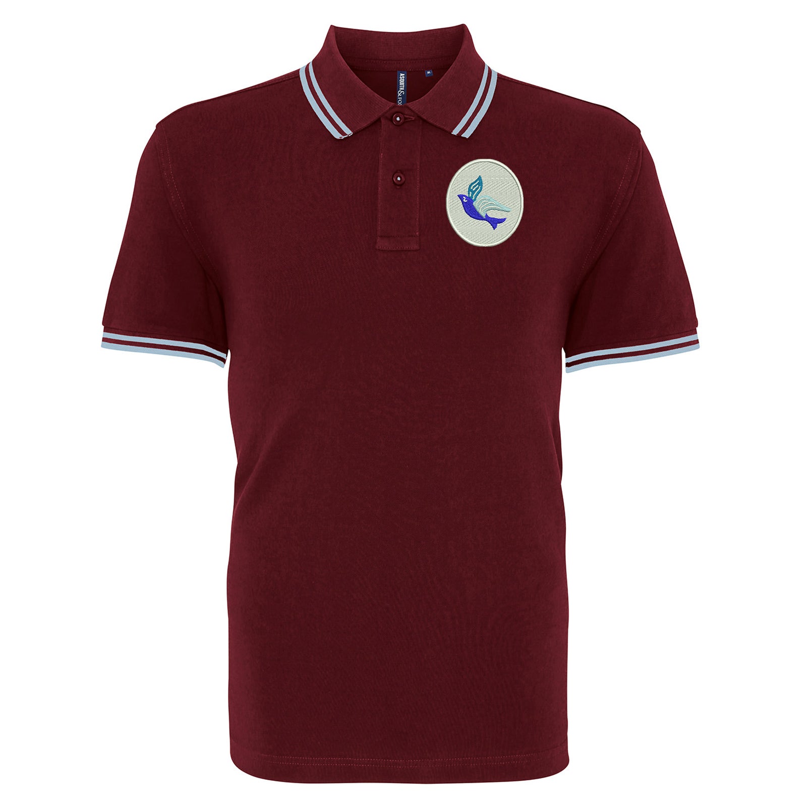 Classic Cardiff City FC Tipped Polo Shirt