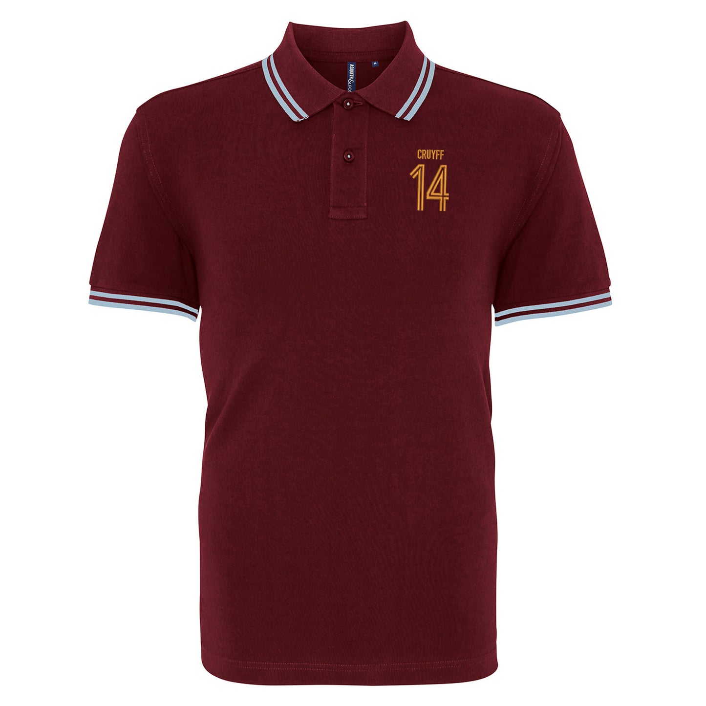 Cruyff 14 Embroidered Tipped Polo Shirt