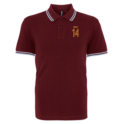 Cruyff 14 Embroidered Tipped Polo Shirt