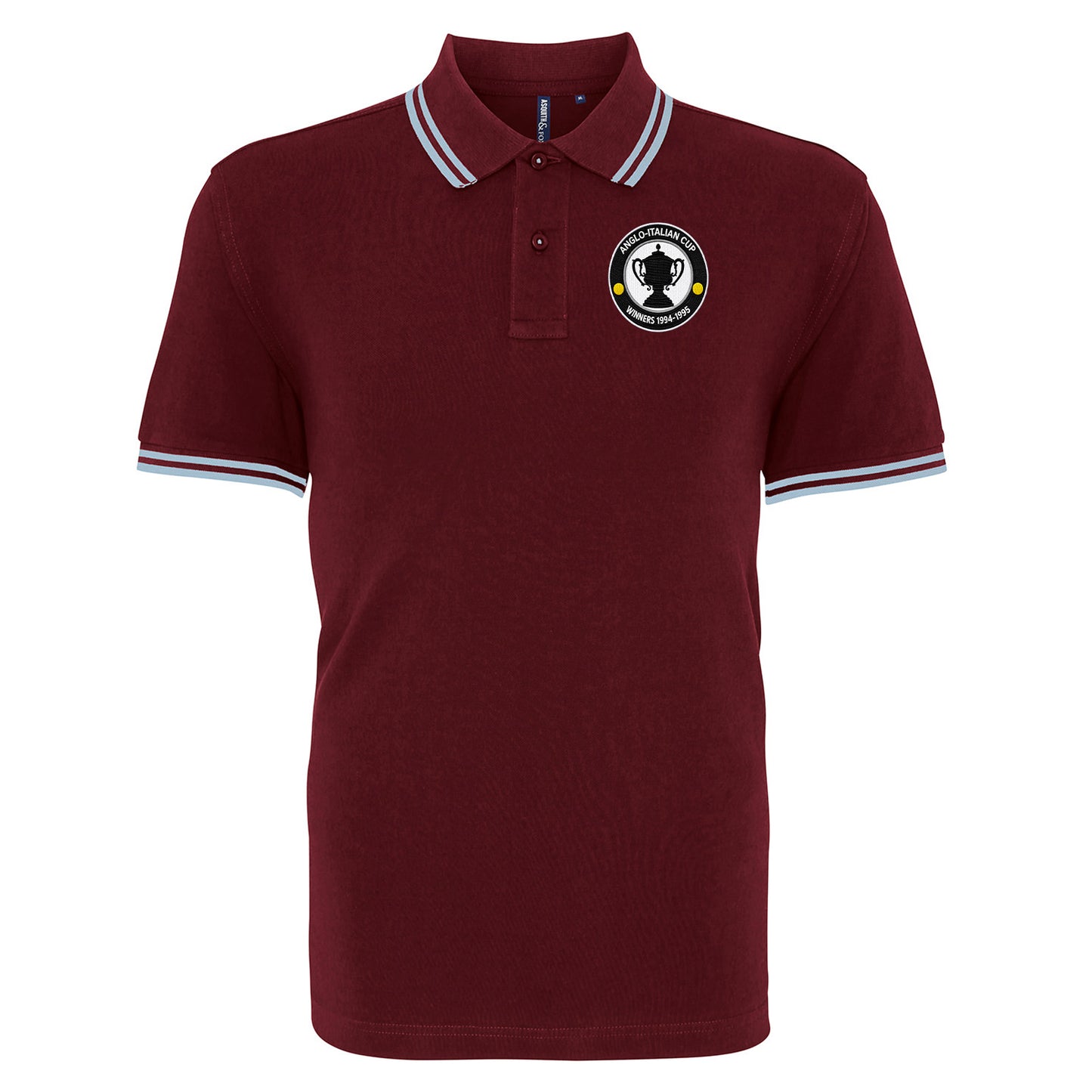 Retro Notts Anglo-Italian Cup Tipped Polo Shirt 