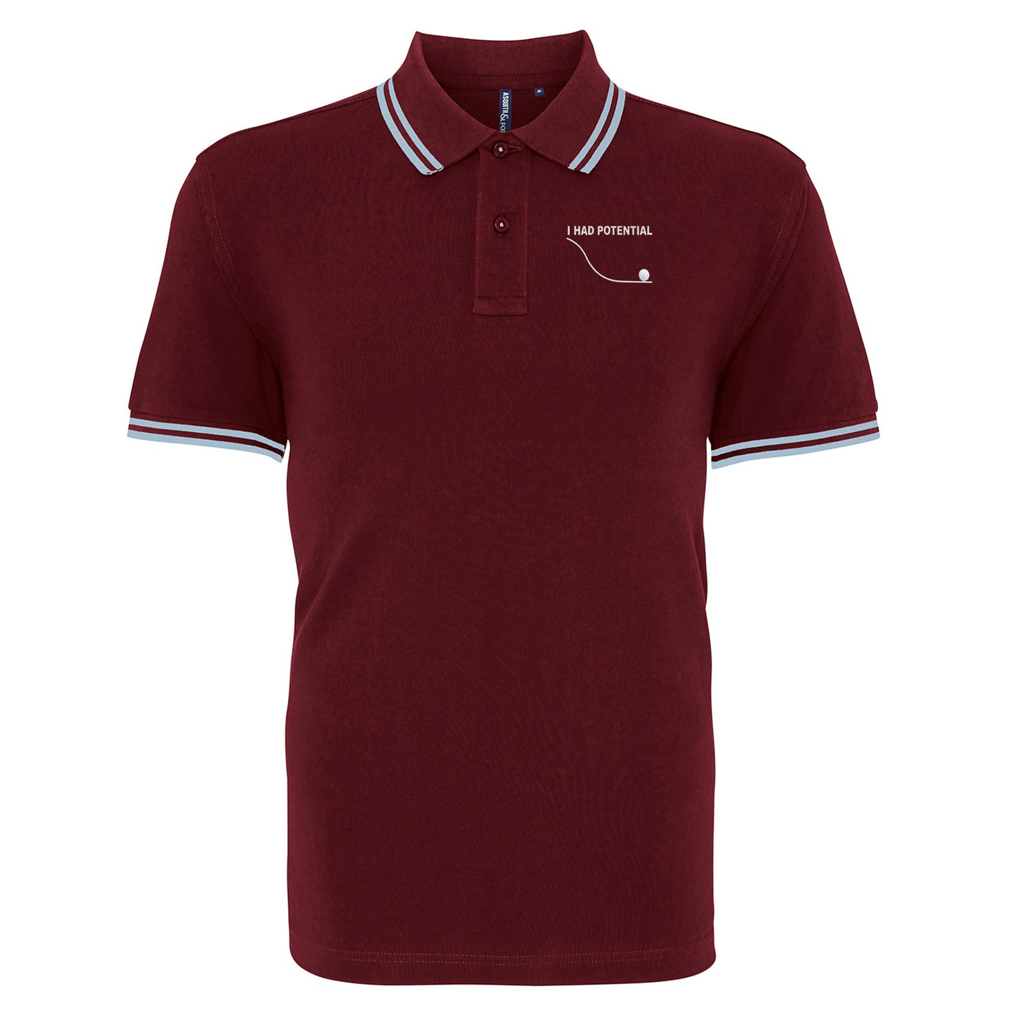 I Had Potential Tipped Polo Shirt