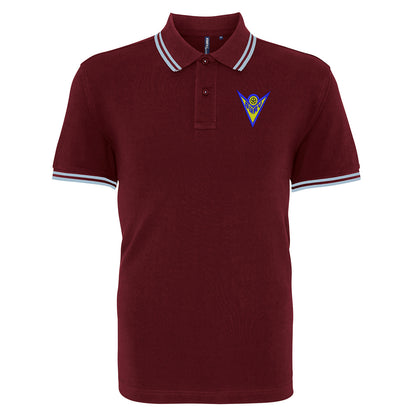 Retro Bury 1974 Embroidered Tipped Polo Shirt