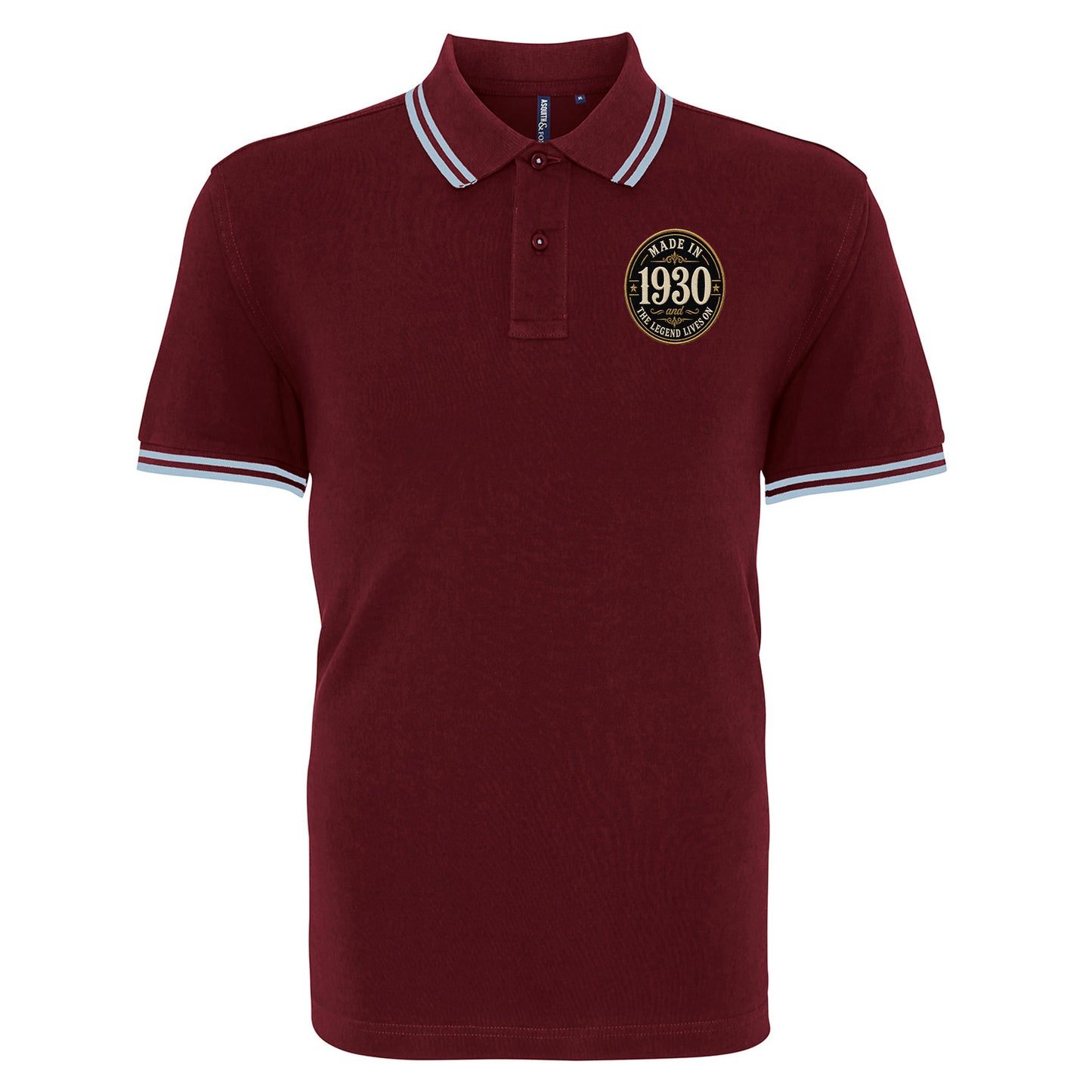 Made in 1930 Birthday Tipped Polo Shirt