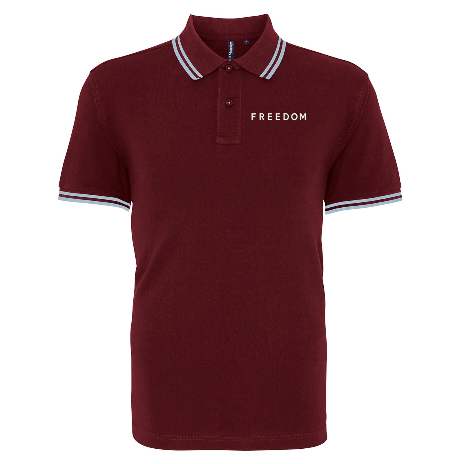 Freedom Charlie Kirk Tipped Polo Shirt