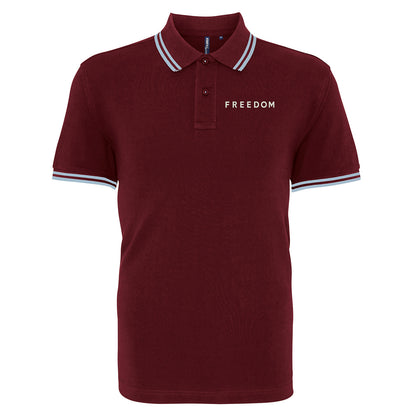 Freedom Charlie Kirk Tipped Polo Shirt