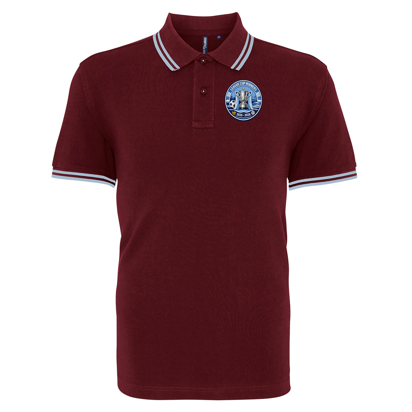 Man City League Cup Winners 2026 Tipped Polo Shirt 