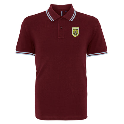 Retro Swansea 1922 Embroidered Tipped Polo Shirt