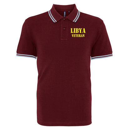 Libya Veteran Tipped Polo Shirt 