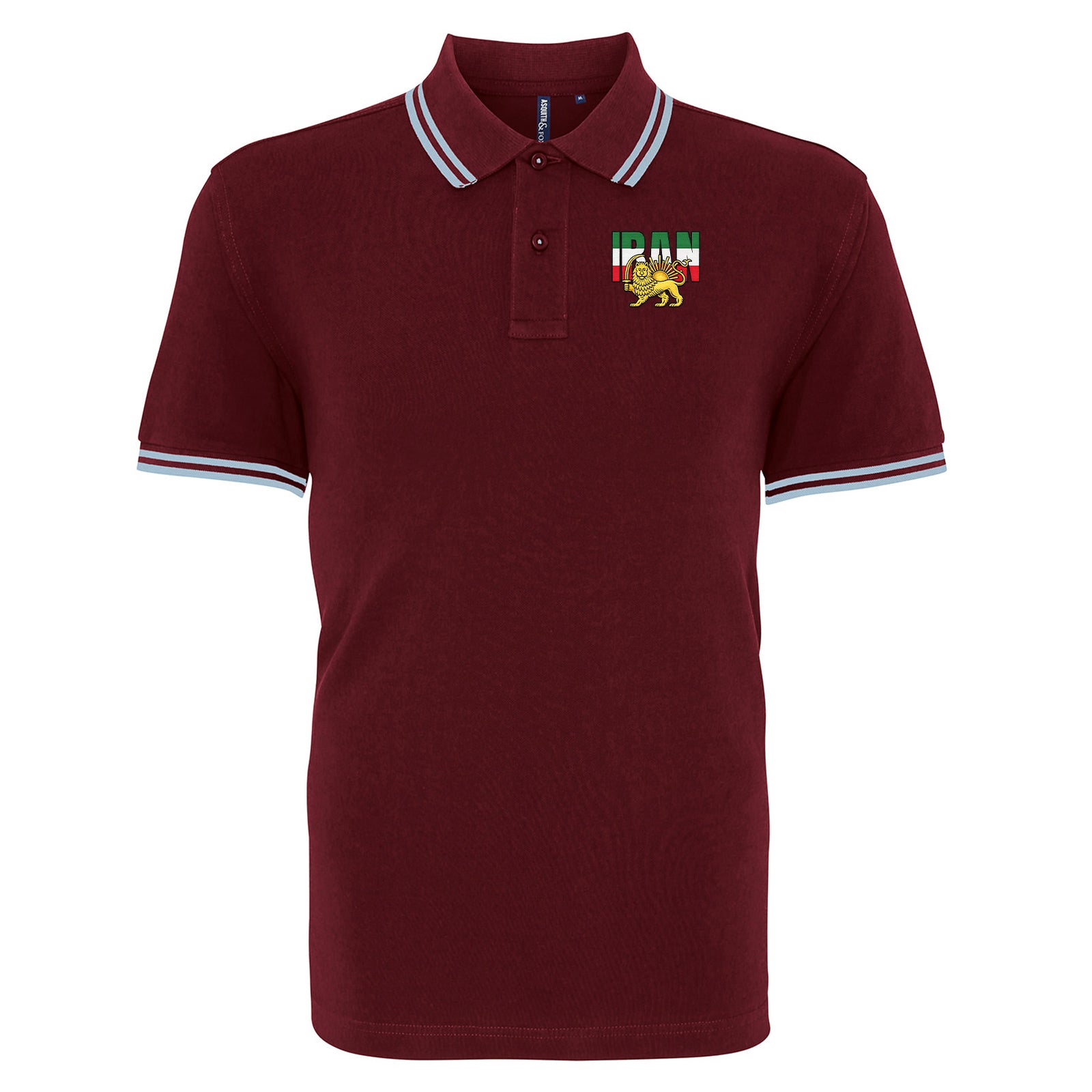 Iran Flag Tipped Polo Shirt