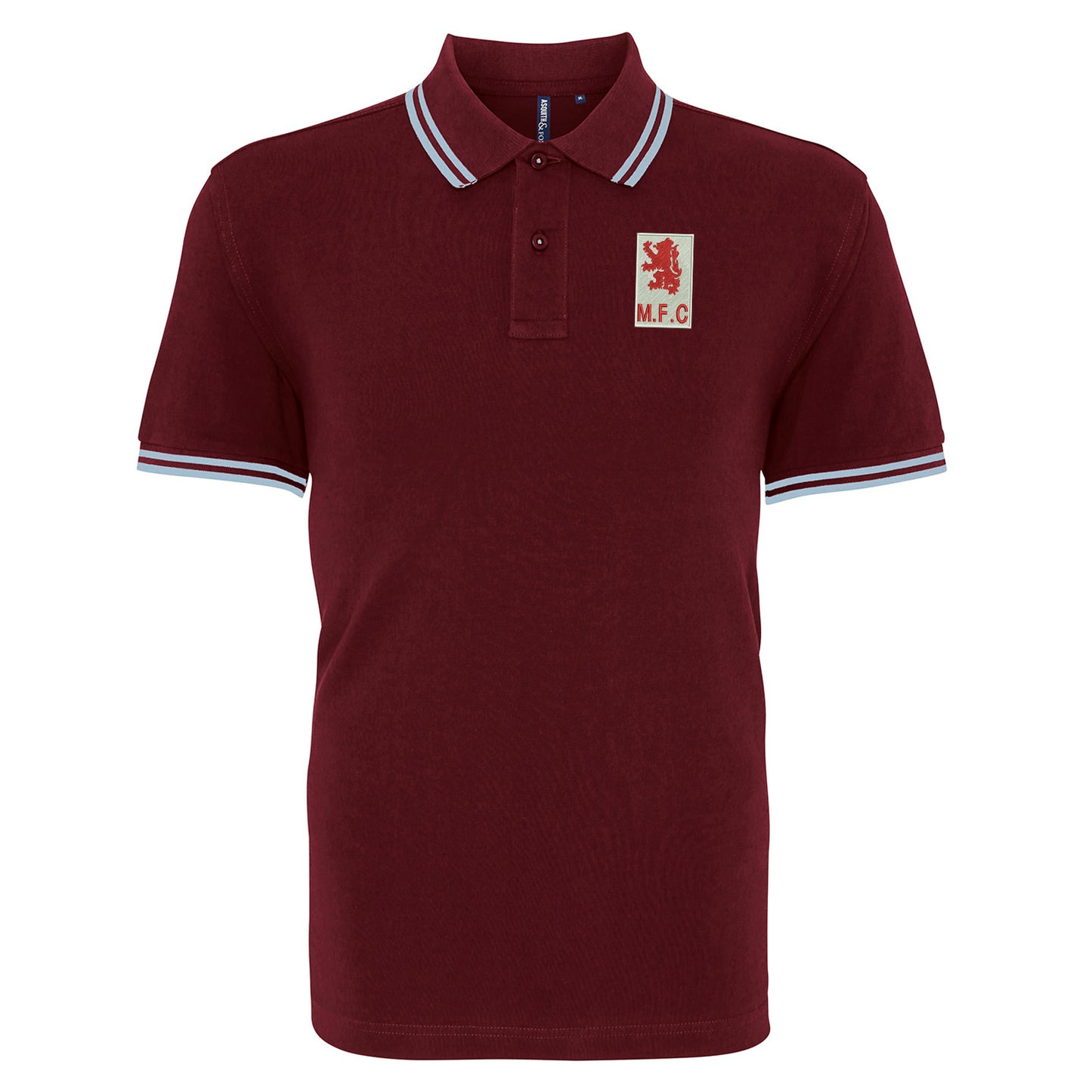Retro Middlesbrough 1973 Embroidered Tipped Polo Shirt