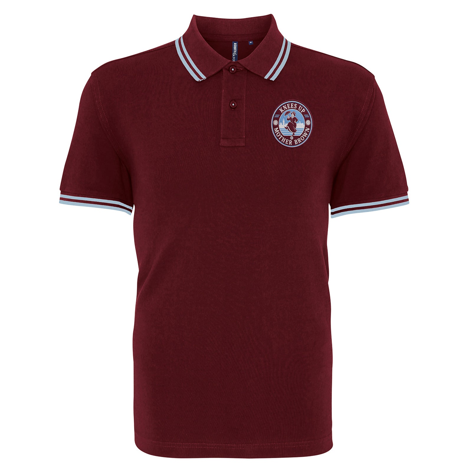 Knees Up Mother Brown West Ham KUMB Tipped Polo Shirt 