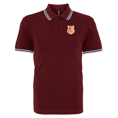 Retro Brentford 1971 Embroidered Tipped Polo Shirt