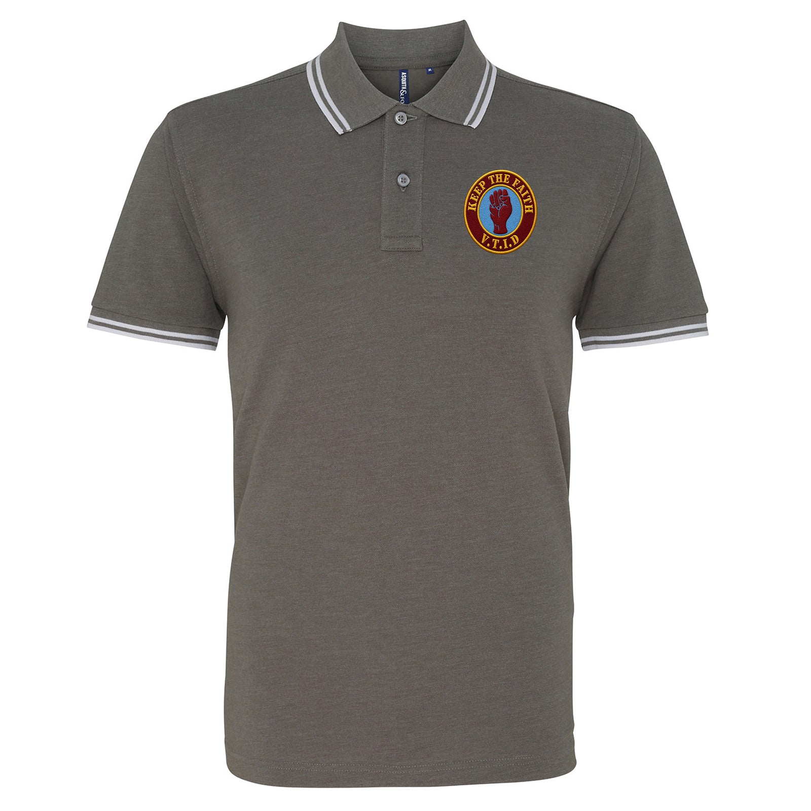 Sandro Aston Villa Til I Die Football Tipped Polo Shirt