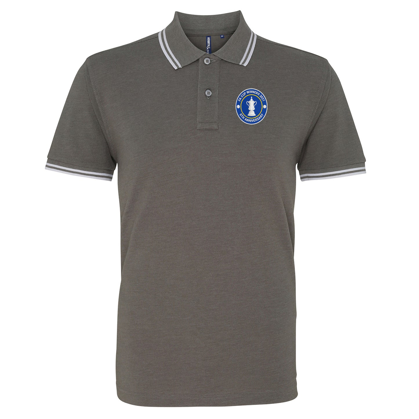 Retro Leicester Tigers Embroidered Tipped Polo Shirt