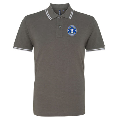 Retro Leicester Tigers Embroidered Tipped Polo Shirt