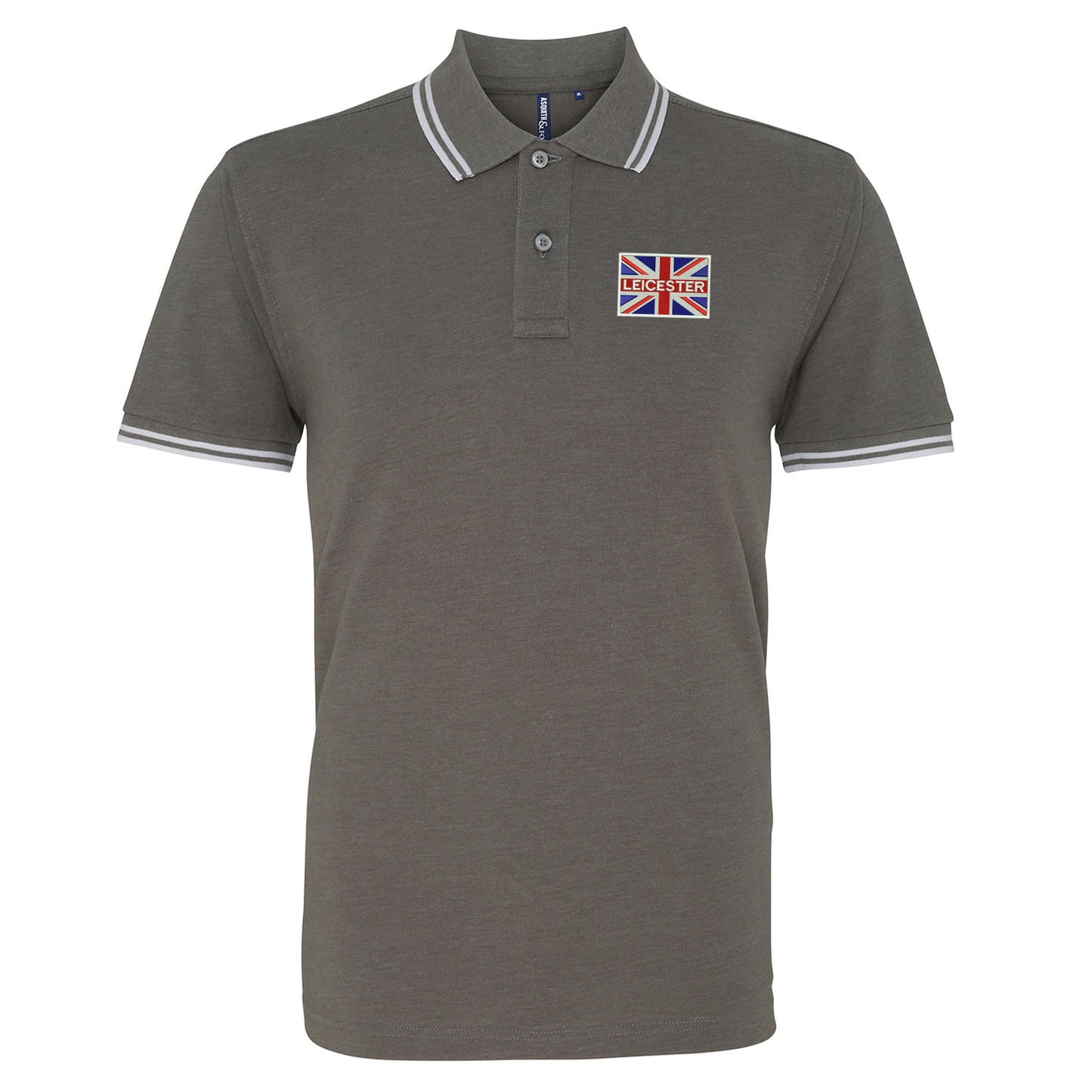 Leicester Coloured Embroidered Union Jack Tipped Polo Shirt