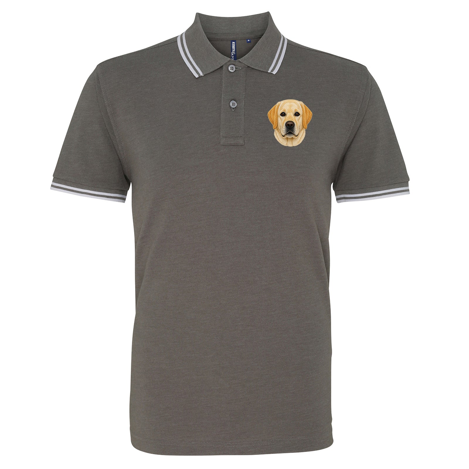 Labrador Dog Face Tipped Polo Shirt