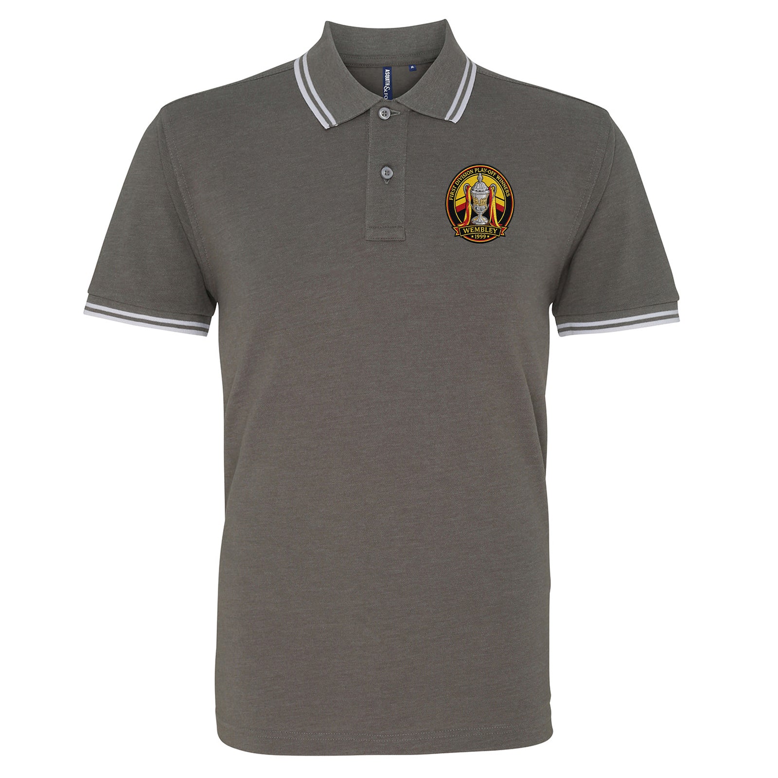 Watford Retro Play Off Winners Tipped Polo Shirt 