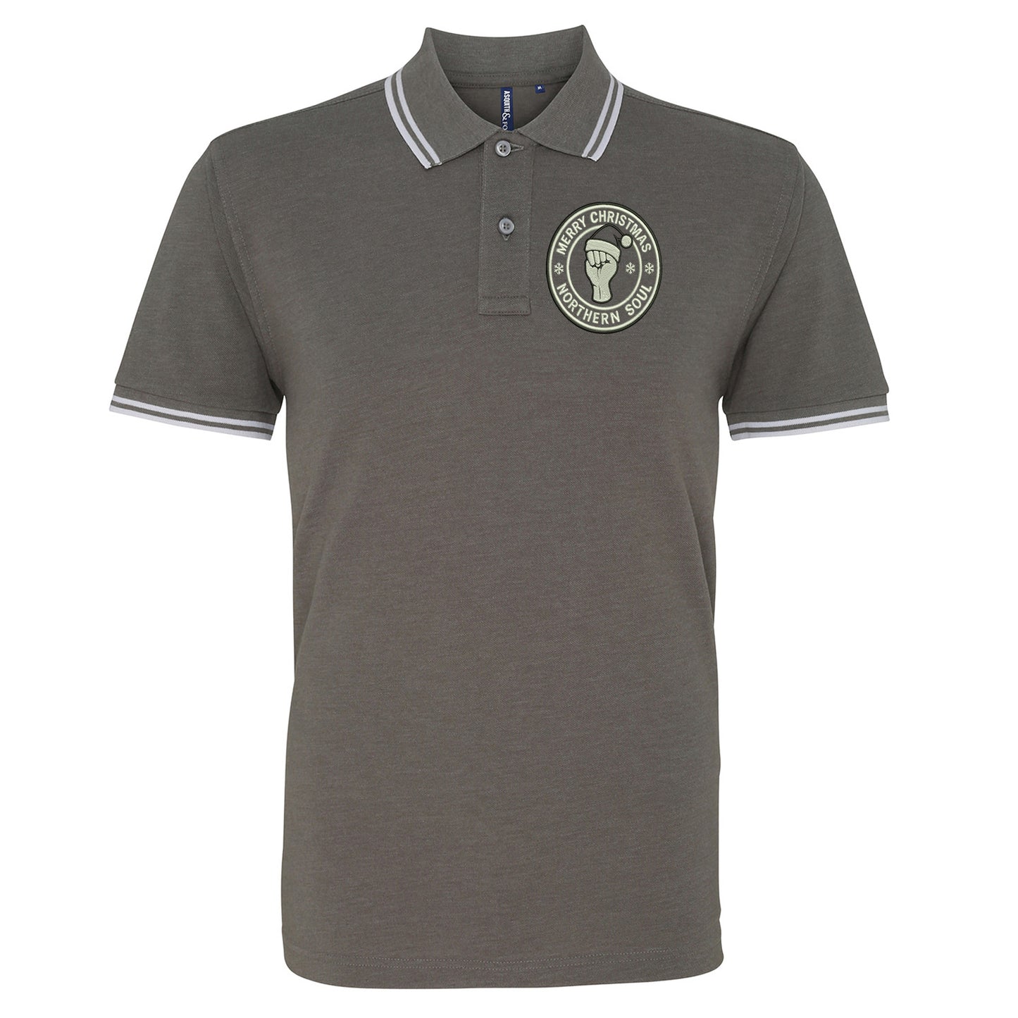 Northern Soul Christmas Tipped Polo Shirt