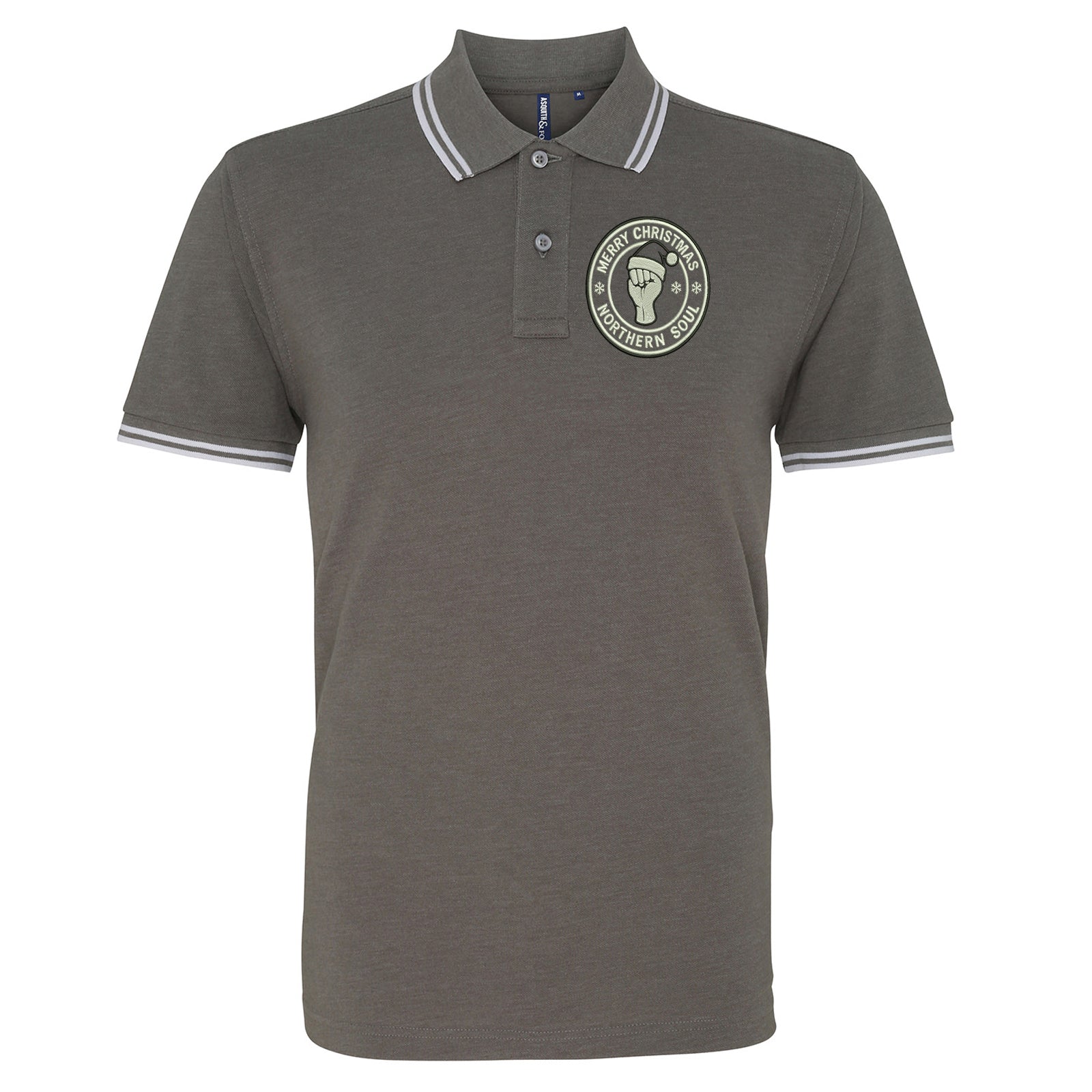 Northern Soul Christmas Tipped Polo Shirt