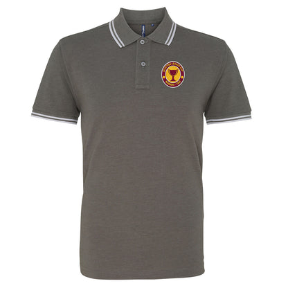 Retro Motherwell Scottish League Cup Winners 1950 Tipped Polo Shirt