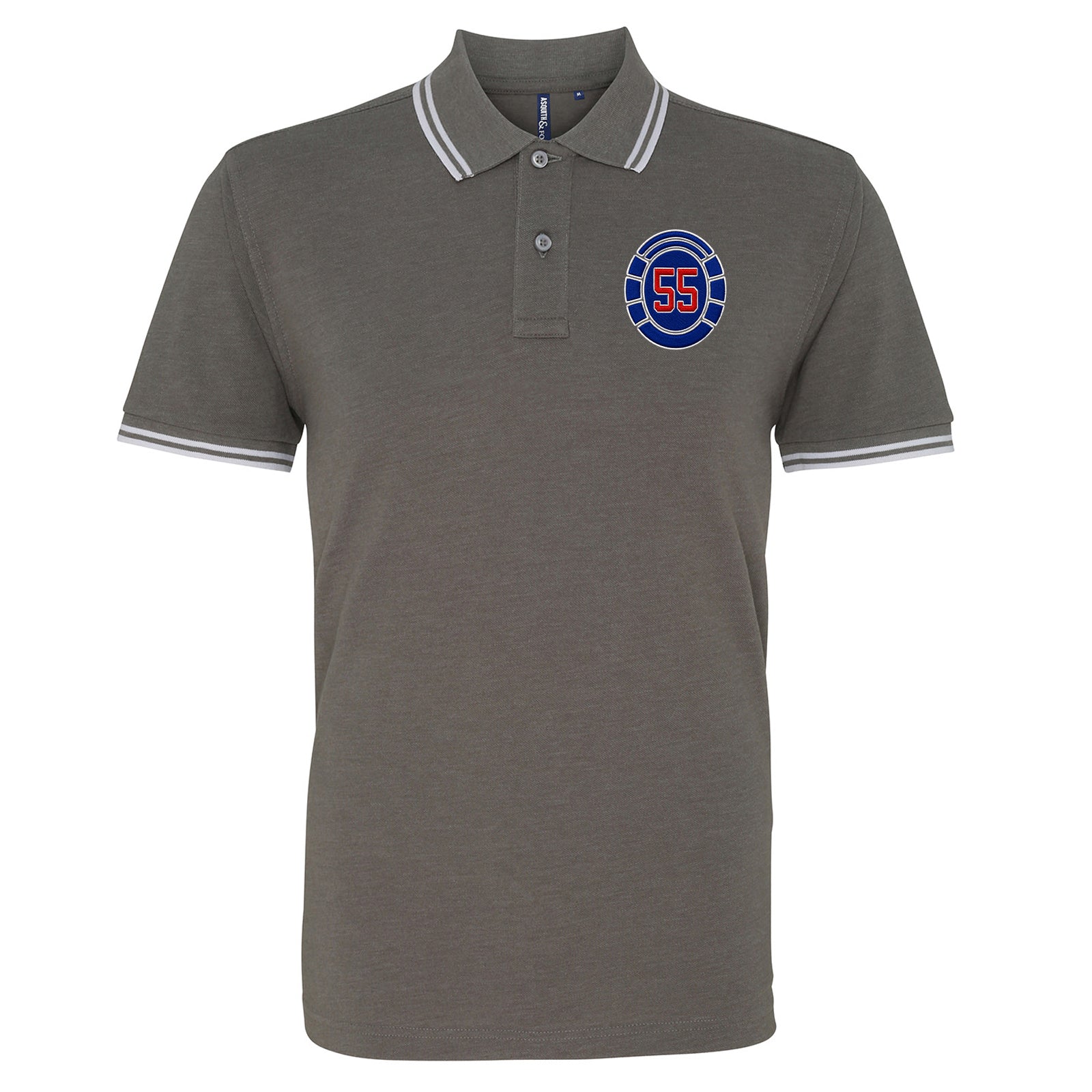 Glasgow Rangers 55 Time Champions Tipped Polo Shirt