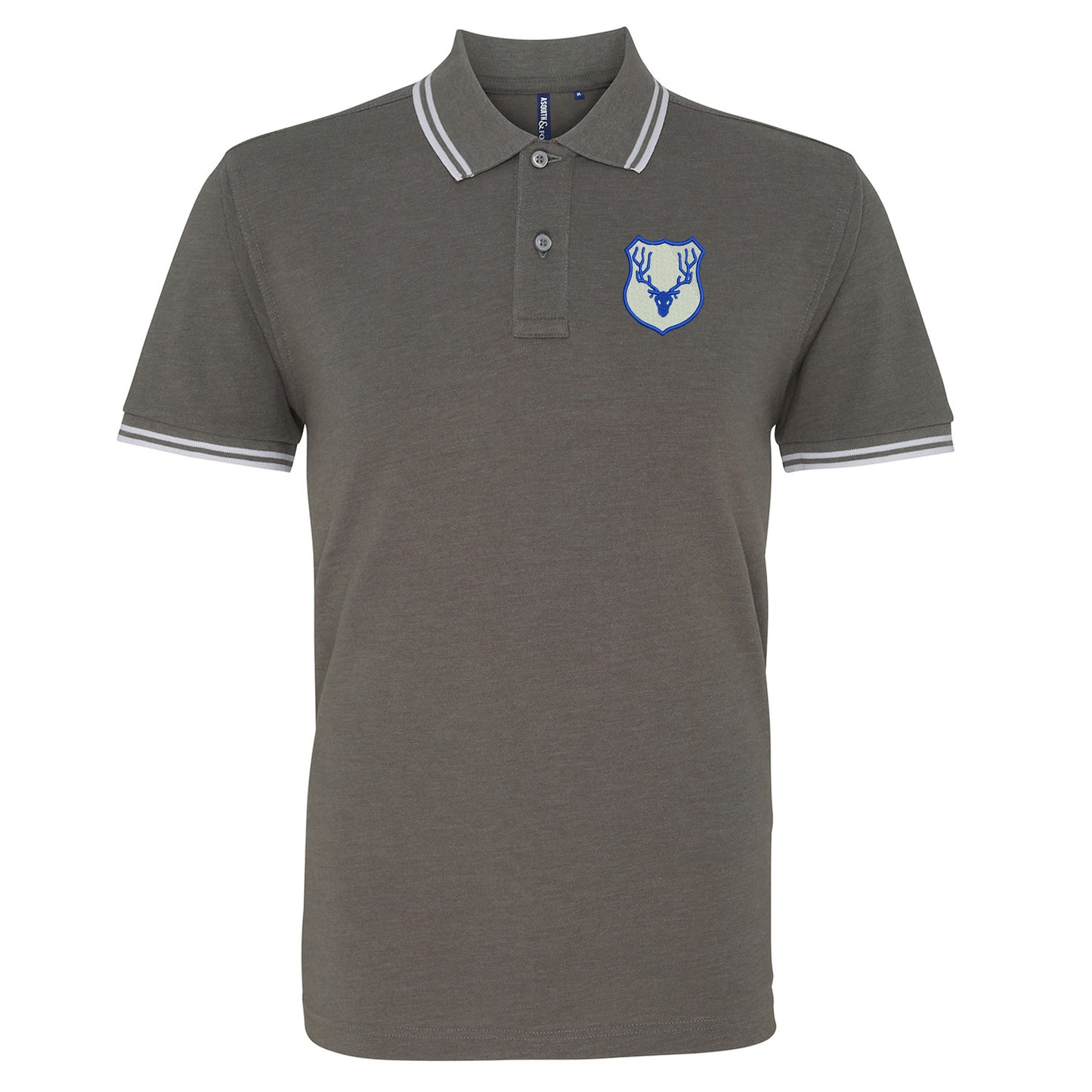 Retro Ross County Embroidered Tipped Polo Shirt