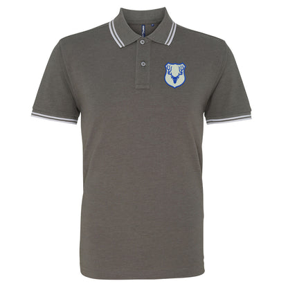 Retro Ross County Embroidered Tipped Polo Shirt