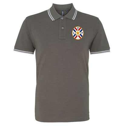 Classic Paraguay Football Tipped Polo Shirt