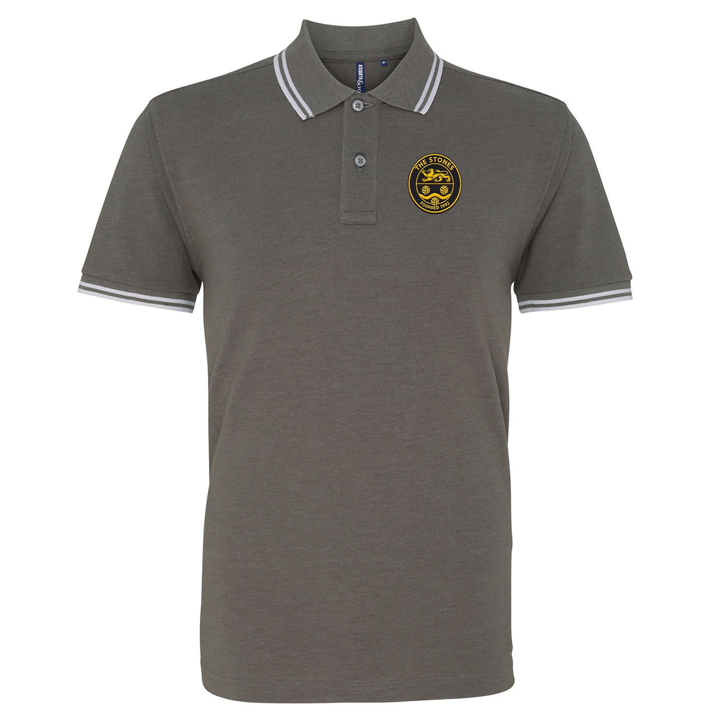 The Stones Founded 1992 Embroidered Tipped Polo Shirt