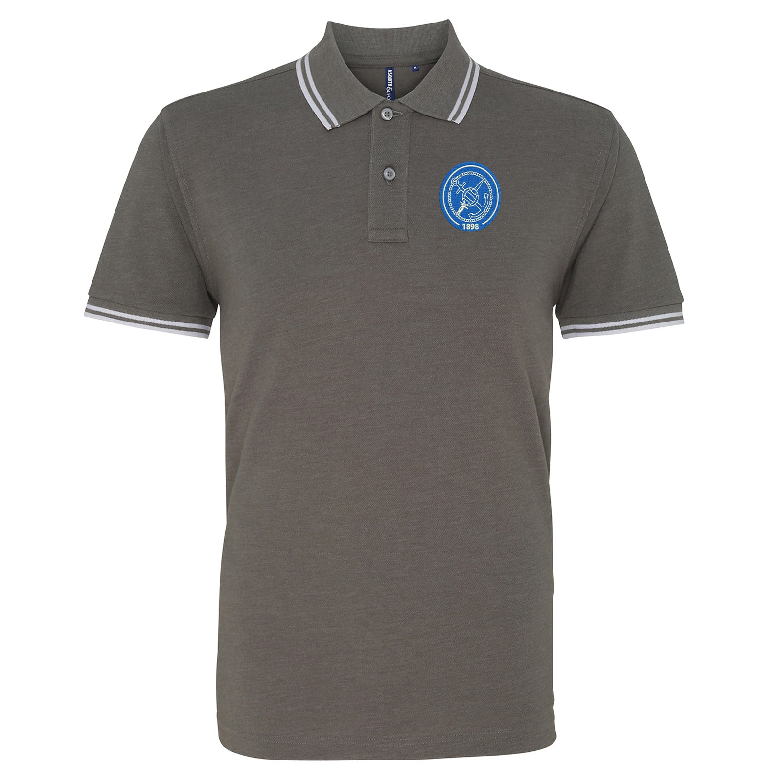 Retro Portsmouth Football Tipped Polo Shirt