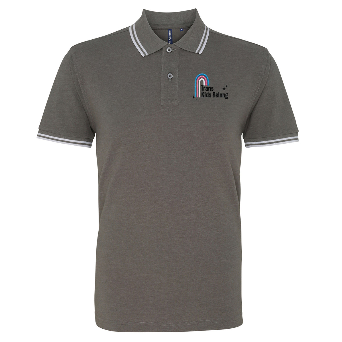 Trans Kids Belong Tipped Polo Shirt