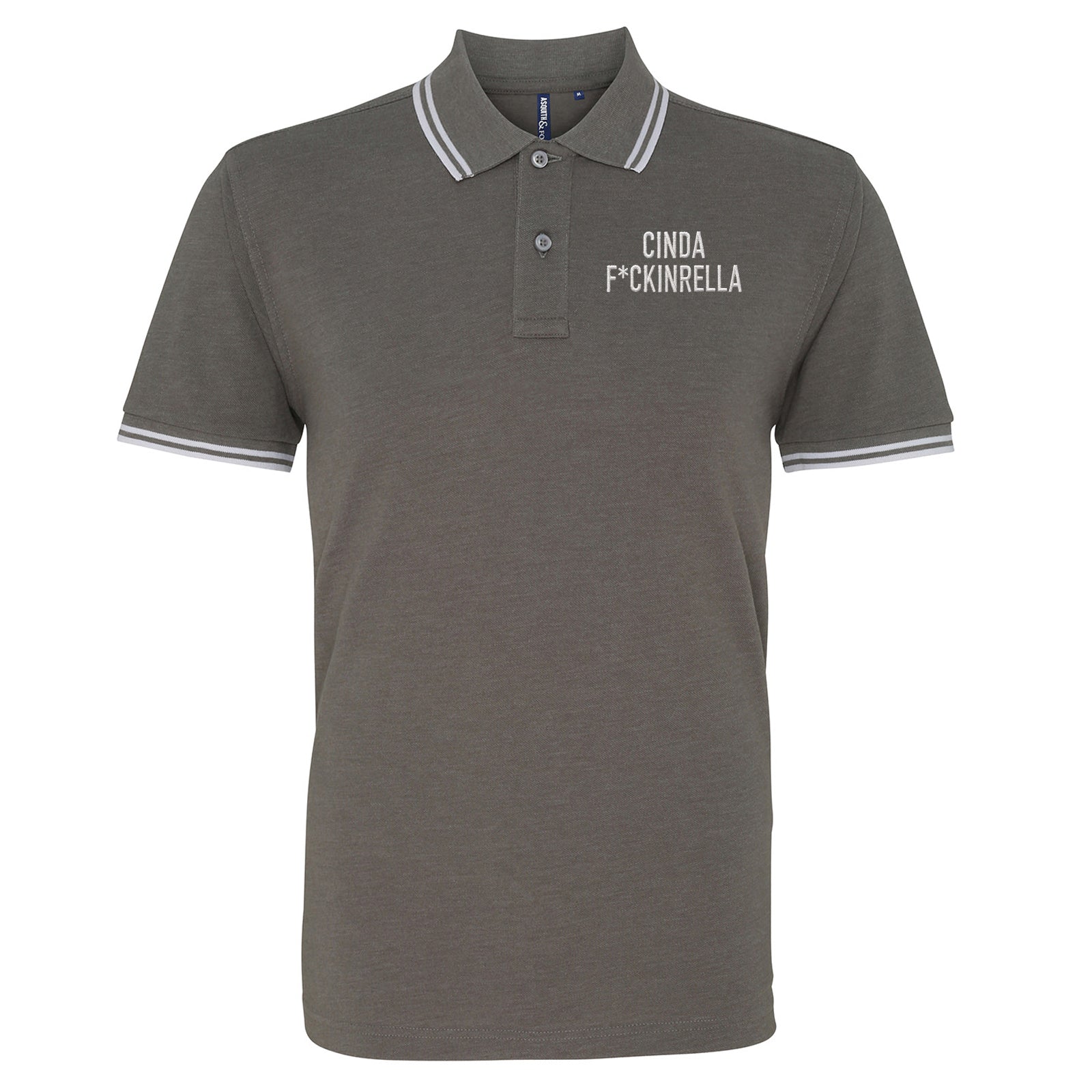 Cinder Fckinrella Tipped Polo Shirt