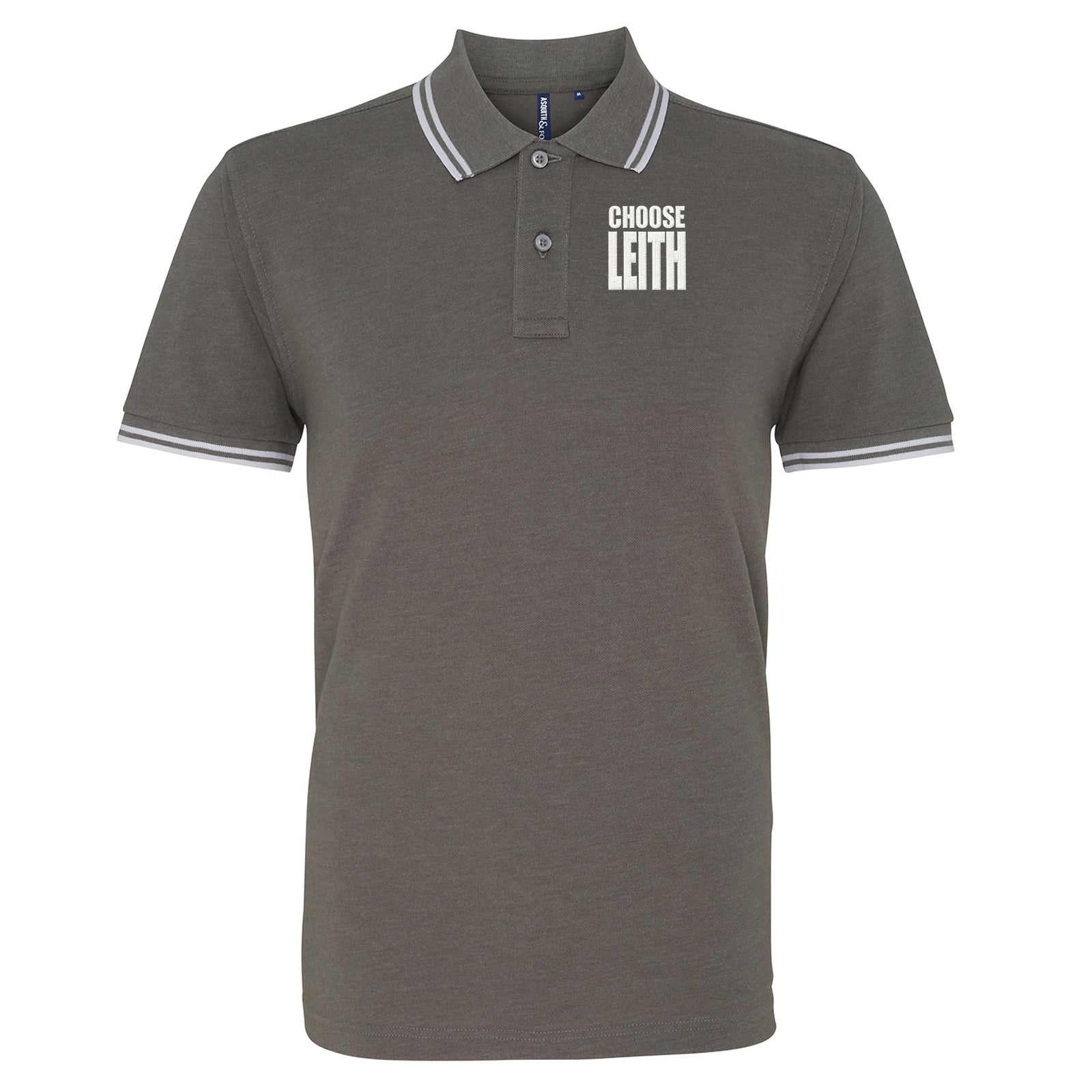 Hibs FC Choose Leith Football Tipped Polo Shirt