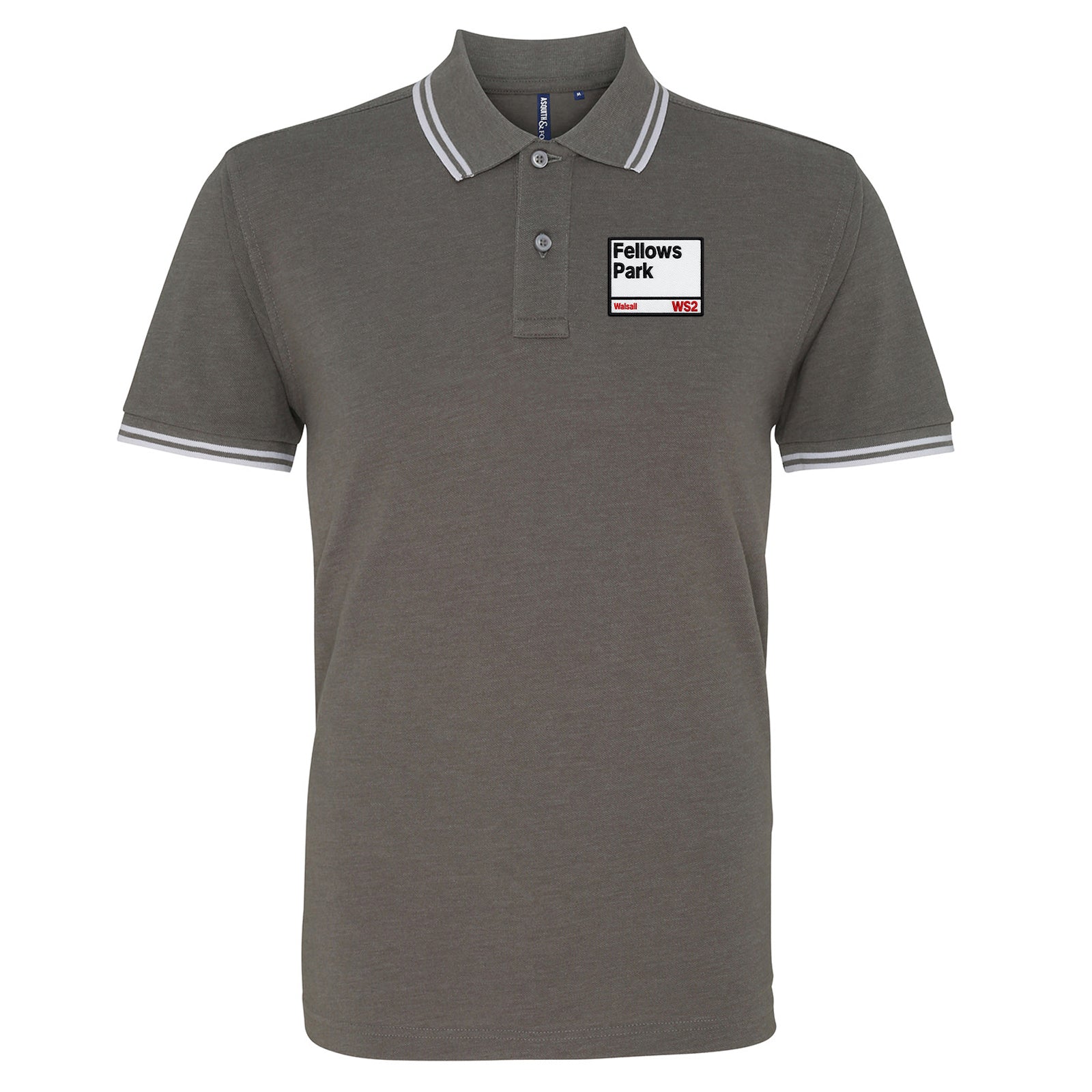 Retro Fellows Park Walsall Football Tipped Polo Shirt