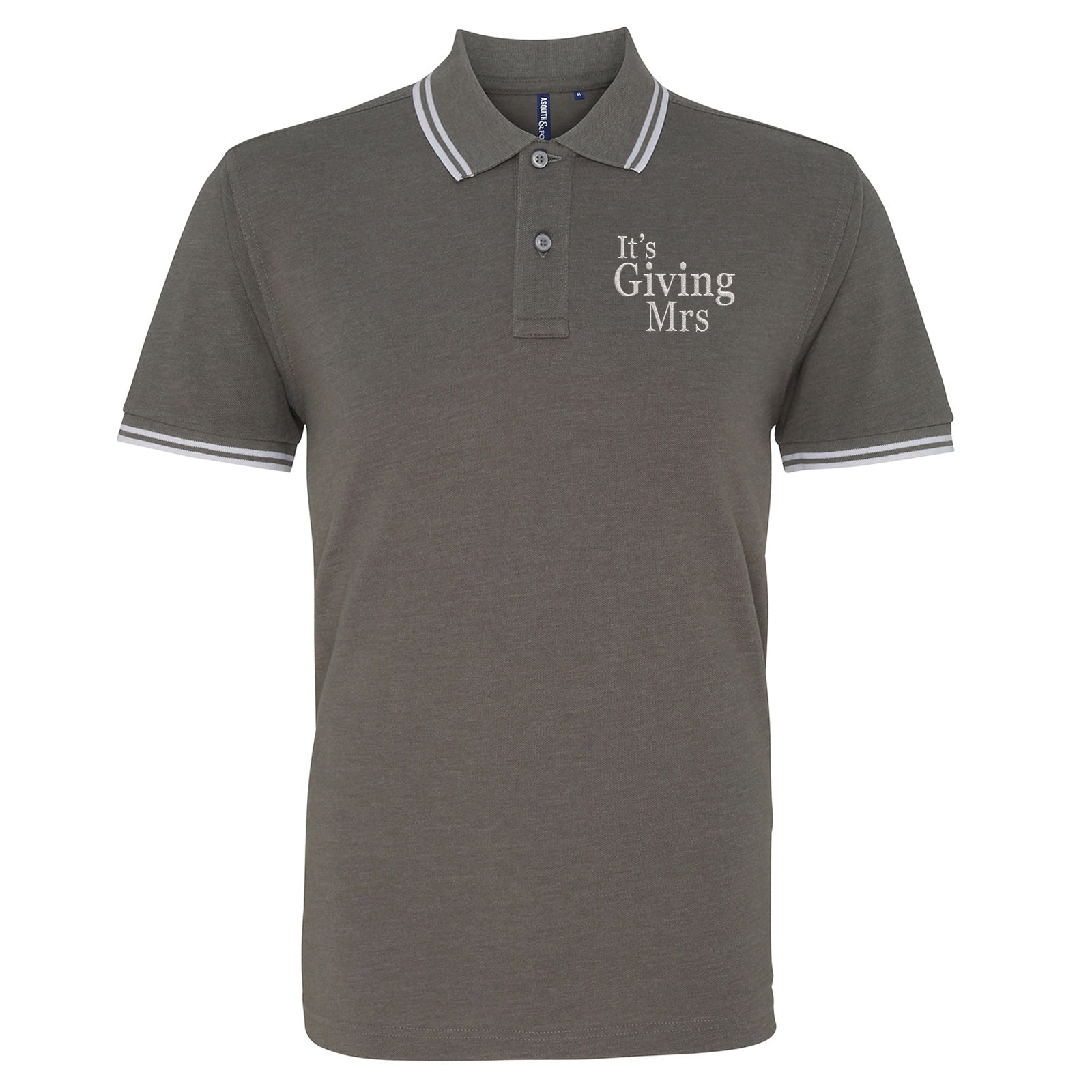It's Giving Mrs Tipped Polo Shirt