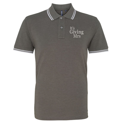 It's Giving Mrs Tipped Polo Shirt