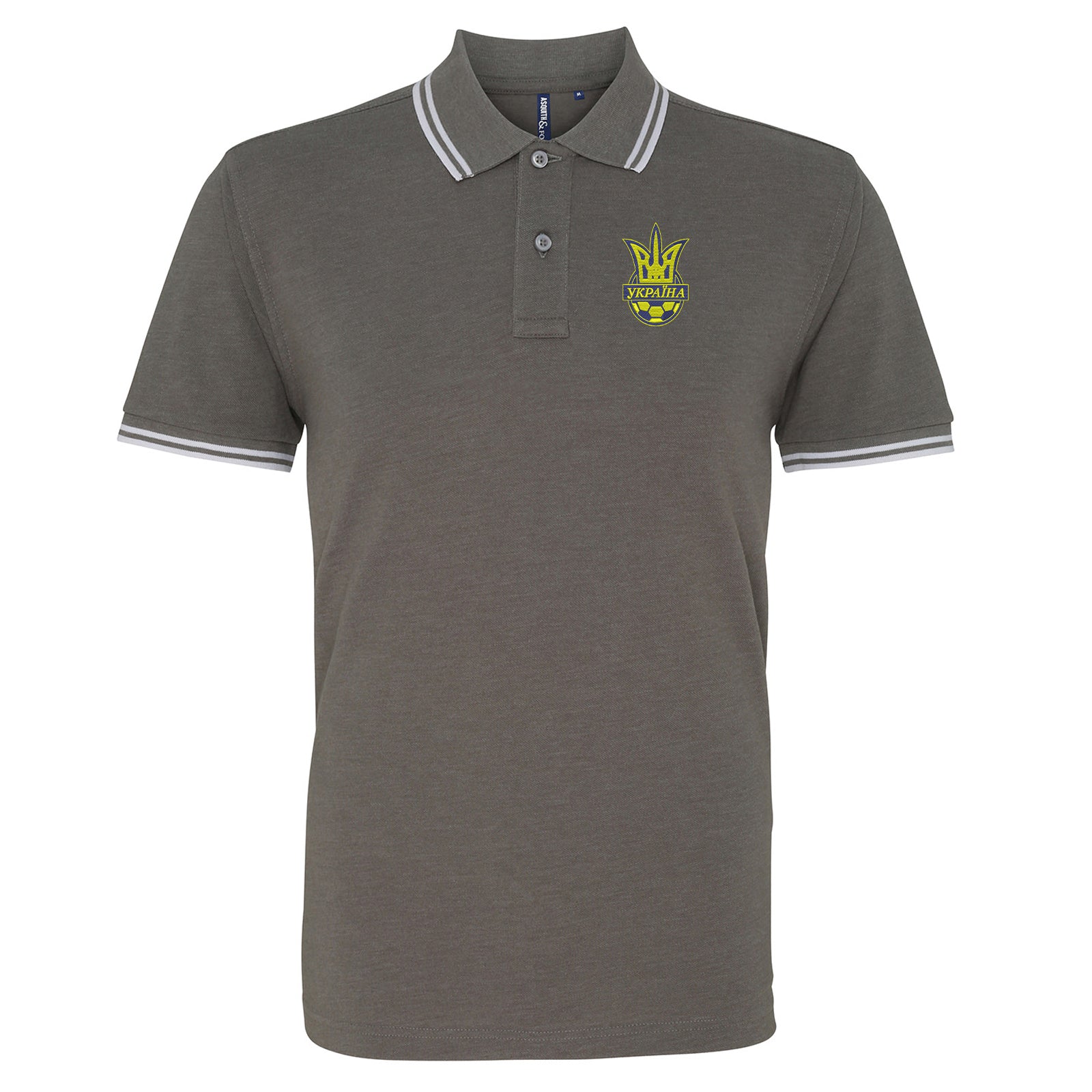 Old School Ukraine National Football Polo Shirt