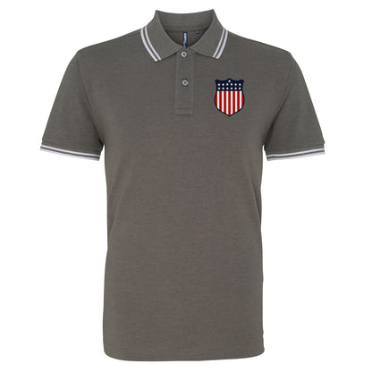 Retro USA 1913 Soccer Tipped Polo Shirt