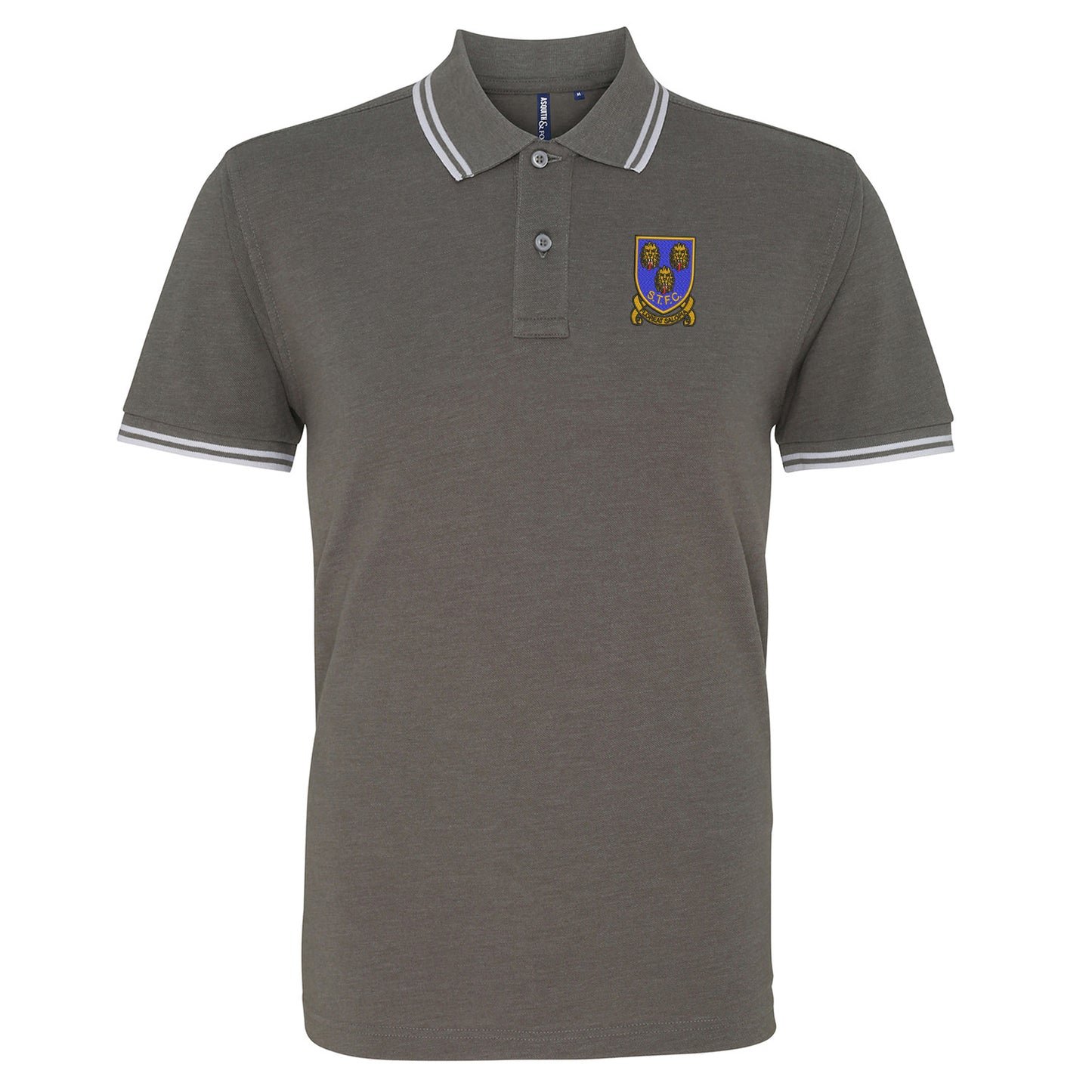 Retro Shrewsbury 1993 Embroidered Tipped Polo Shirt