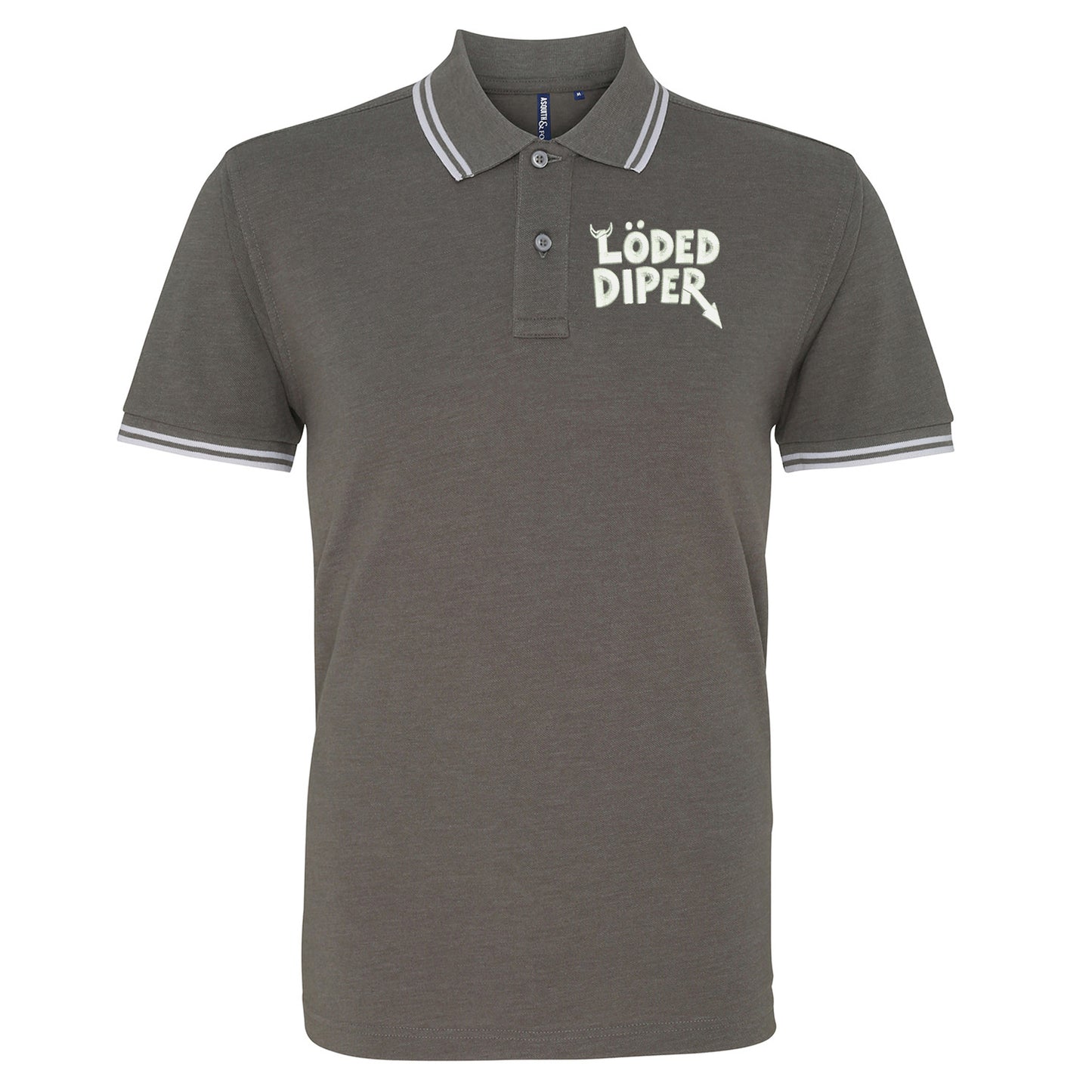 Loded Diper Rock Band Tipped Polo Shirt 