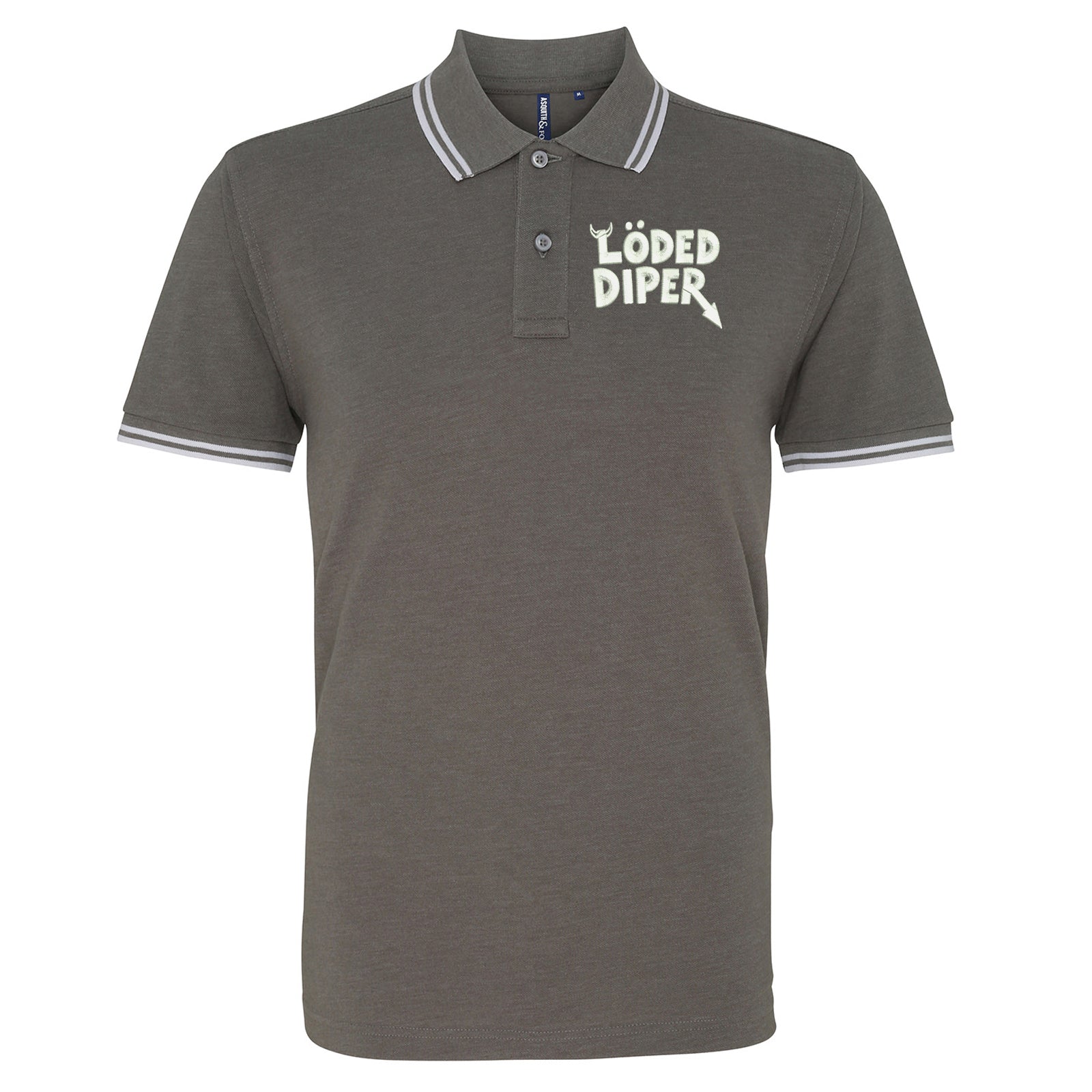 Loded Diper Rock Band Tipped Polo Shirt 