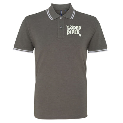 Loded Diper Rock Band Tipped Polo Shirt 