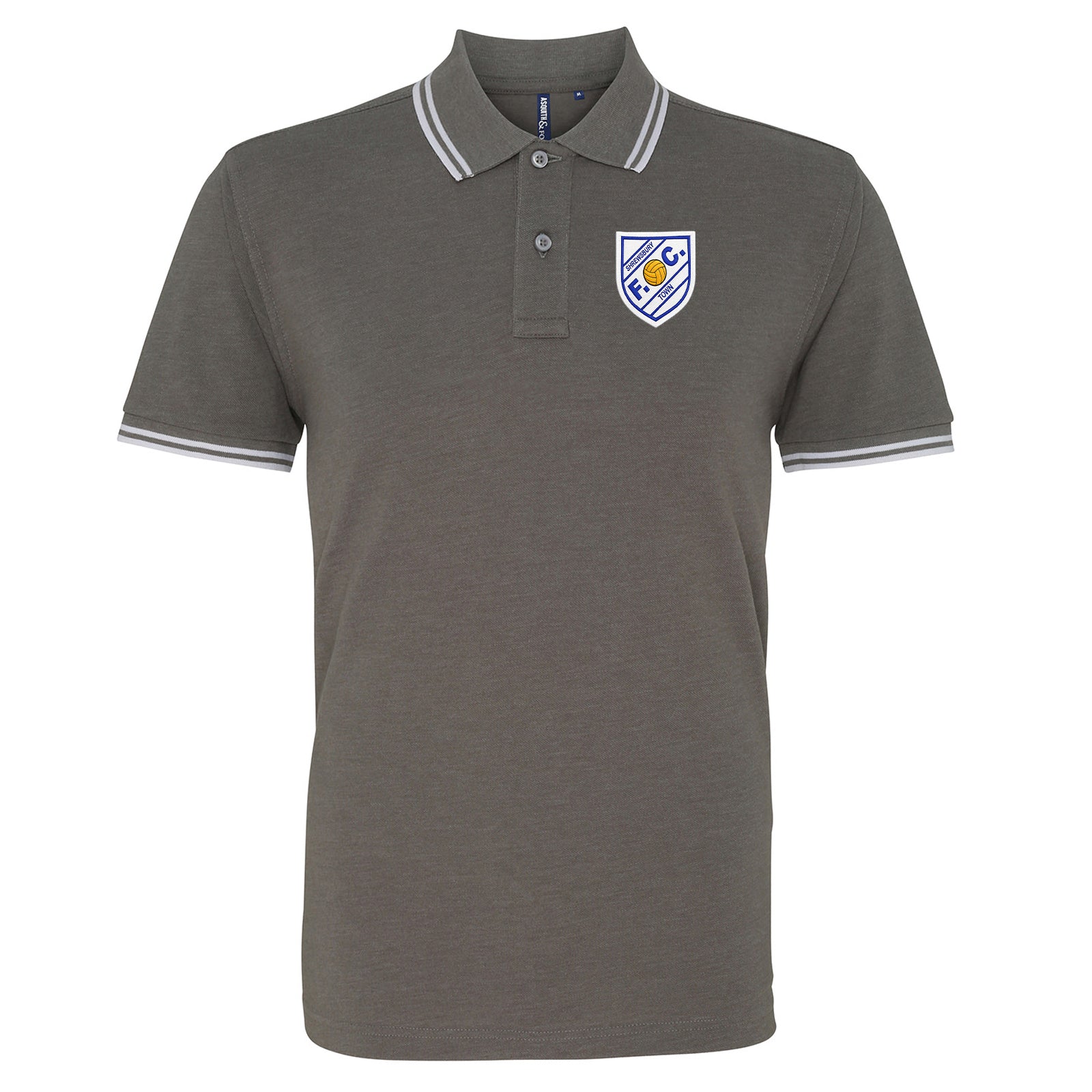 Old School Shrewsbury Town Football Tipped Polo Shirt