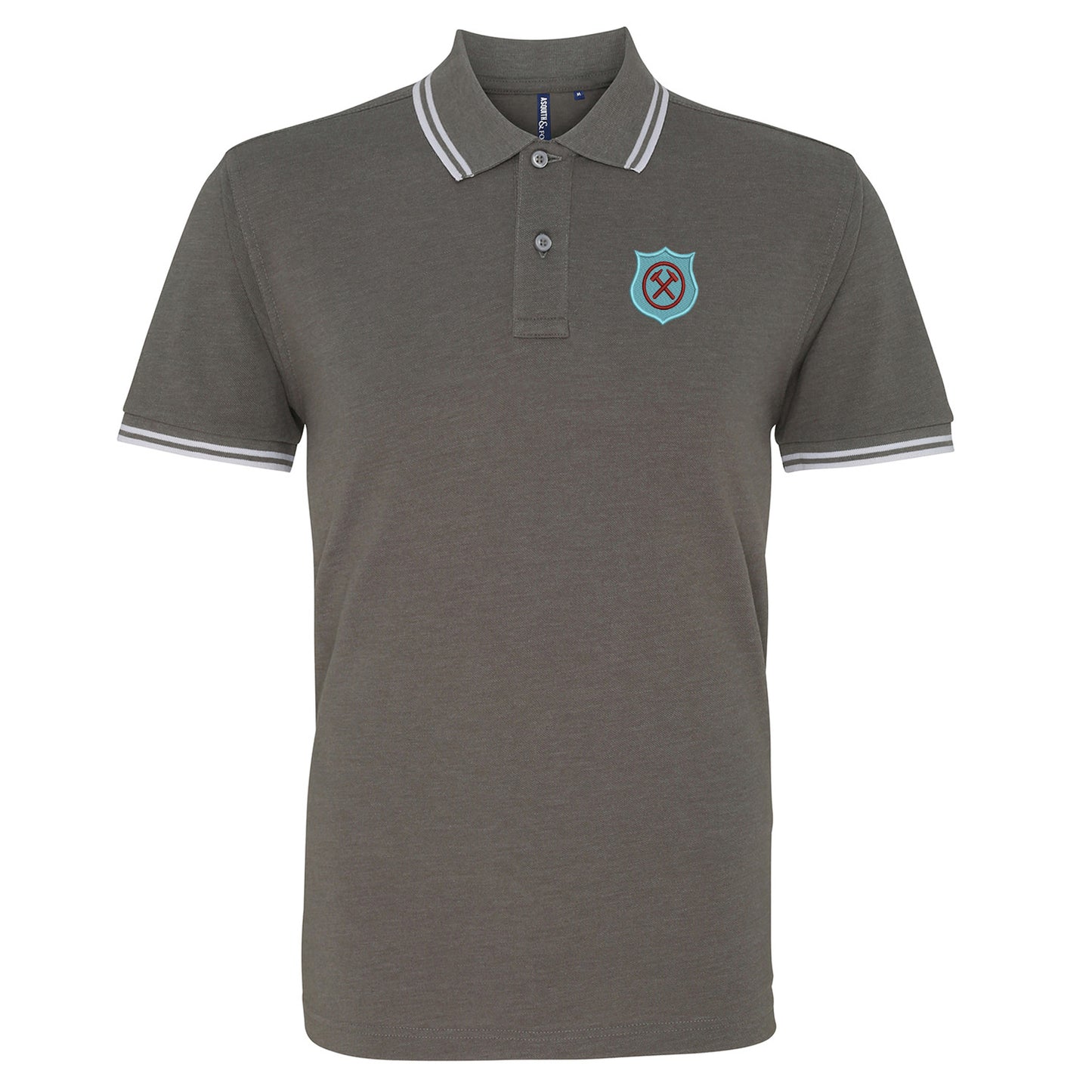 Retro West Ham 1923 Embroidered Tipped Polo Shirt