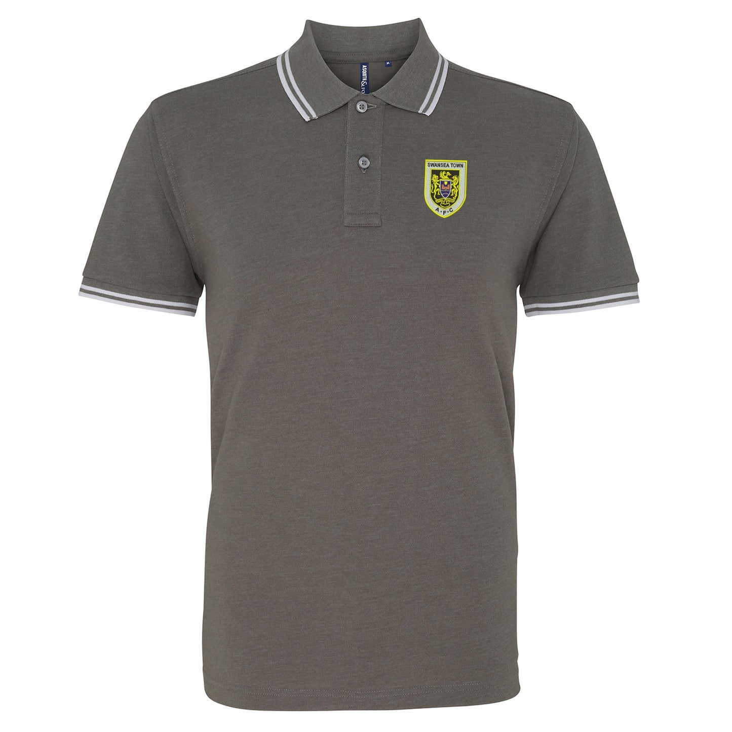 Retro Swansea 1922 Embroidered Tipped Polo Shirt