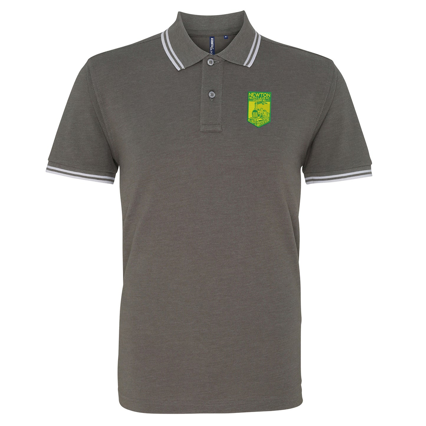 Retro Newton Heath LYR Embroidered Tipped Polo Shirt