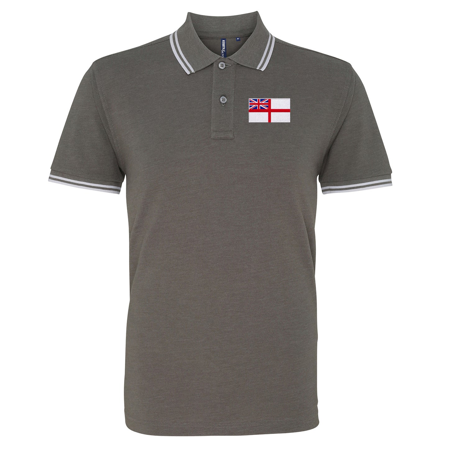 Royal Navy White Ensign Flag Tipped Polo Shirt