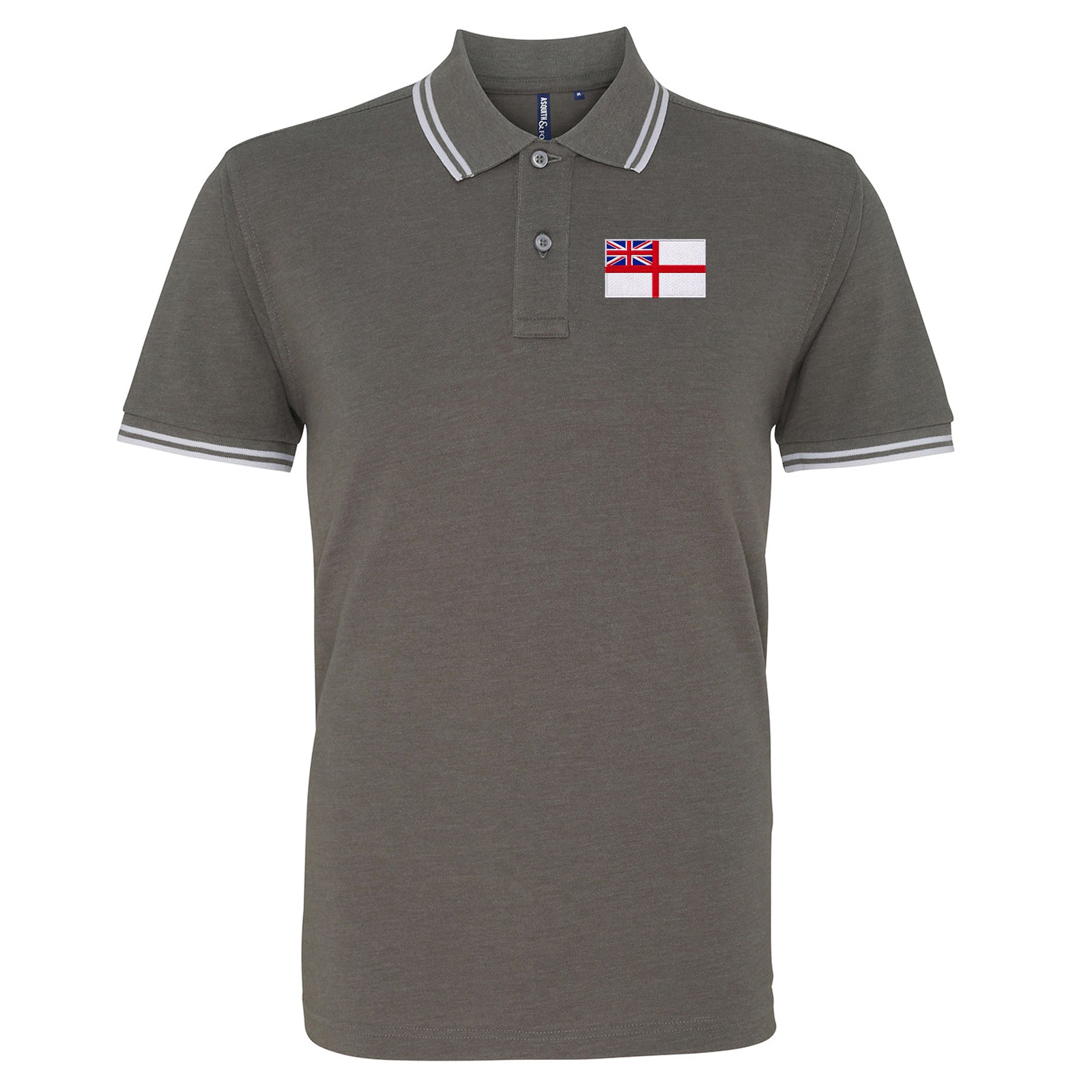 Royal Navy White Ensign Flag Tipped Polo Shirt